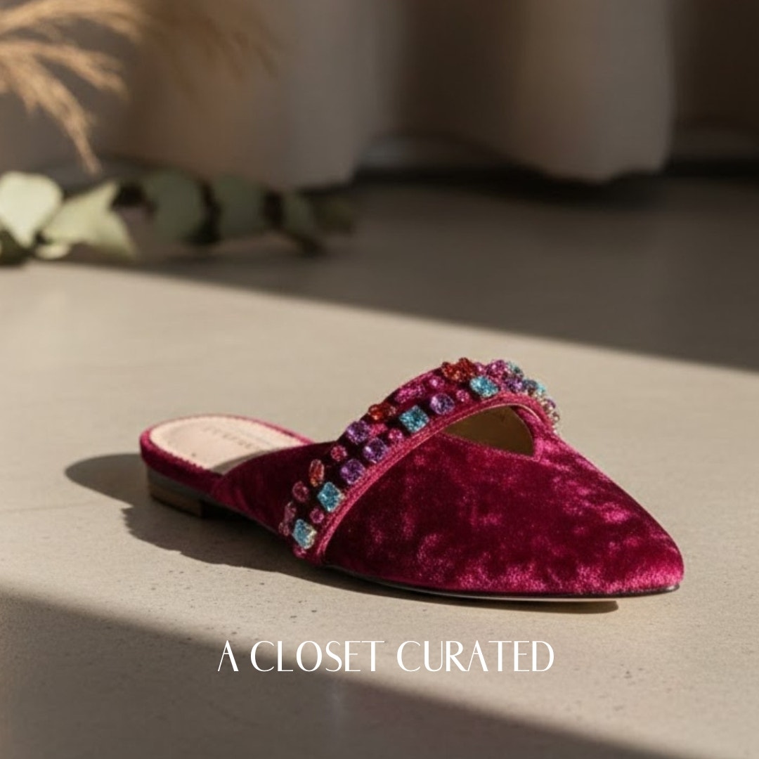 Anthropologie Farylrobin Velvet Flats New In Box Size 5